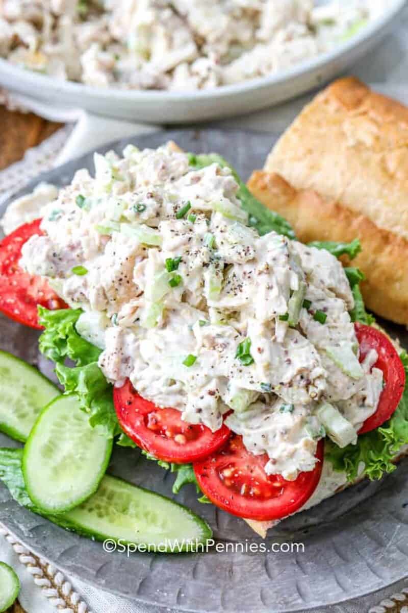 Chicken Salad Flatbread w/ Veggies*