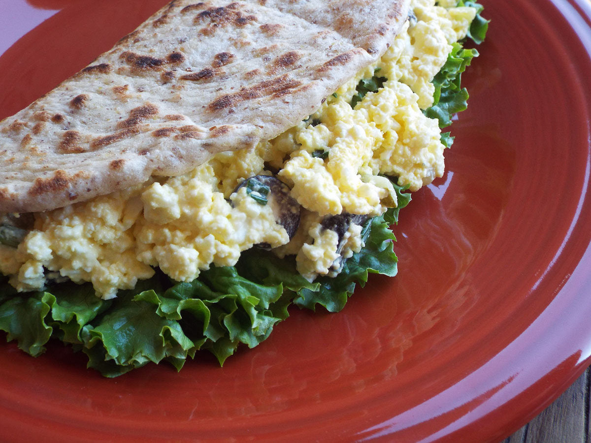 Egg Salad Flatbread w/ Veggies*