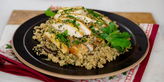 Grilled Chicken w/ Mushroom Quinoa